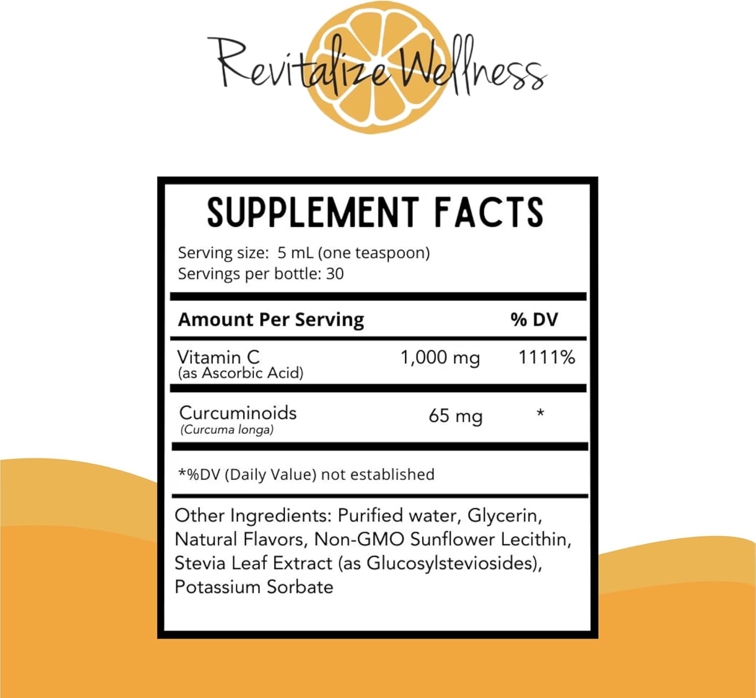 High Absorption Liposomal Curcumin-C with 1,000mg Vitamin C - Pure, Non-GMO, Corn Free - 30 Servings