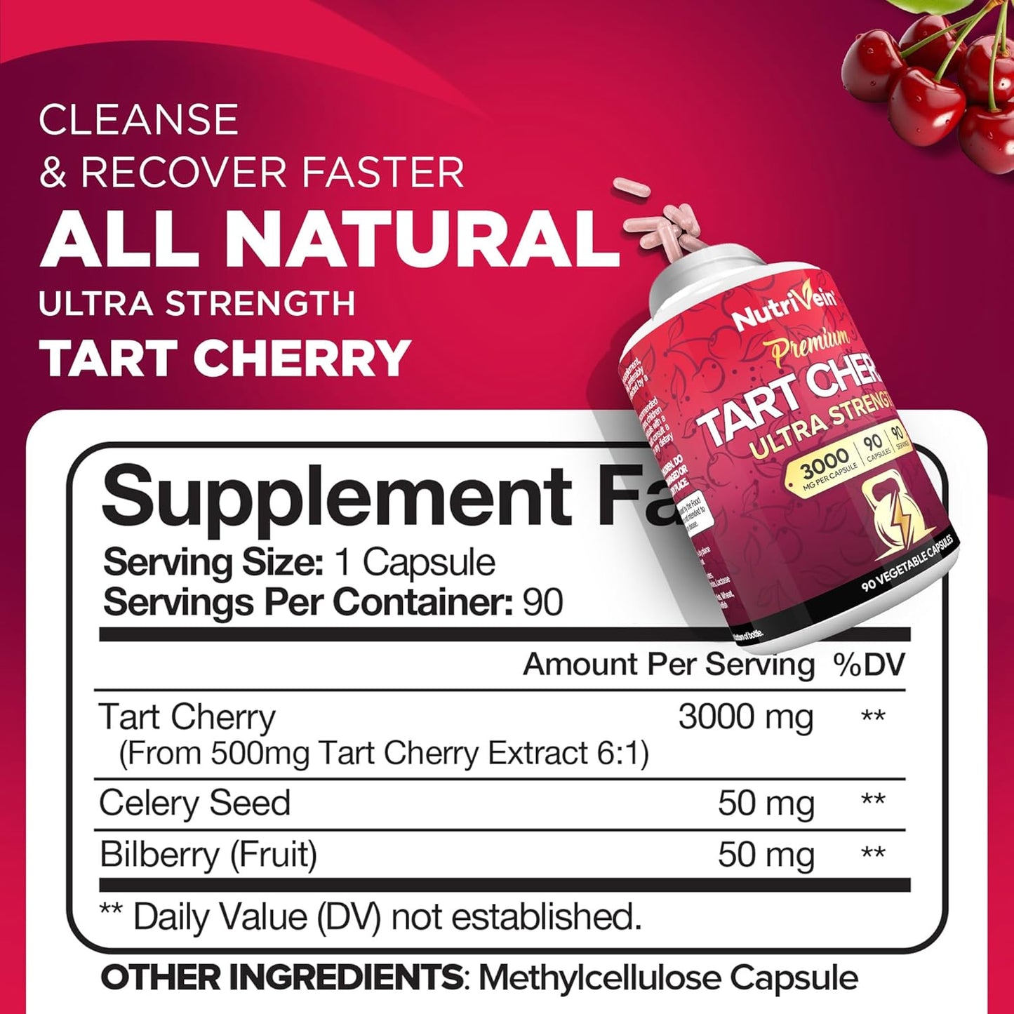 High-Absorption Liposomal Glutathione & Tart Cherry Capsules Bundle for Detox & Recovery - Nutrivein Premium Supplement