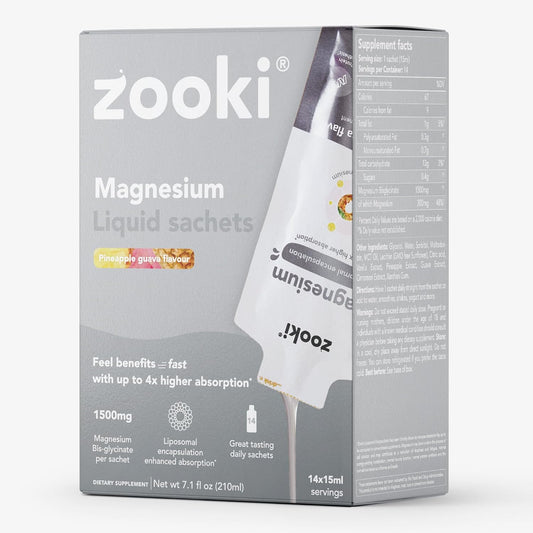 High Absorption Liposomal Magnesium Glycinate Liquid - 1500mg, Sugar-Free, Vegan - Sleep, Stress, Muscle Cramps - 14 Servings