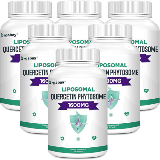 High Absorption Liposomal Quercetin Complex Softgels with Bromelain, Zinc, Vitamin C, and Turmeric - 360 Count