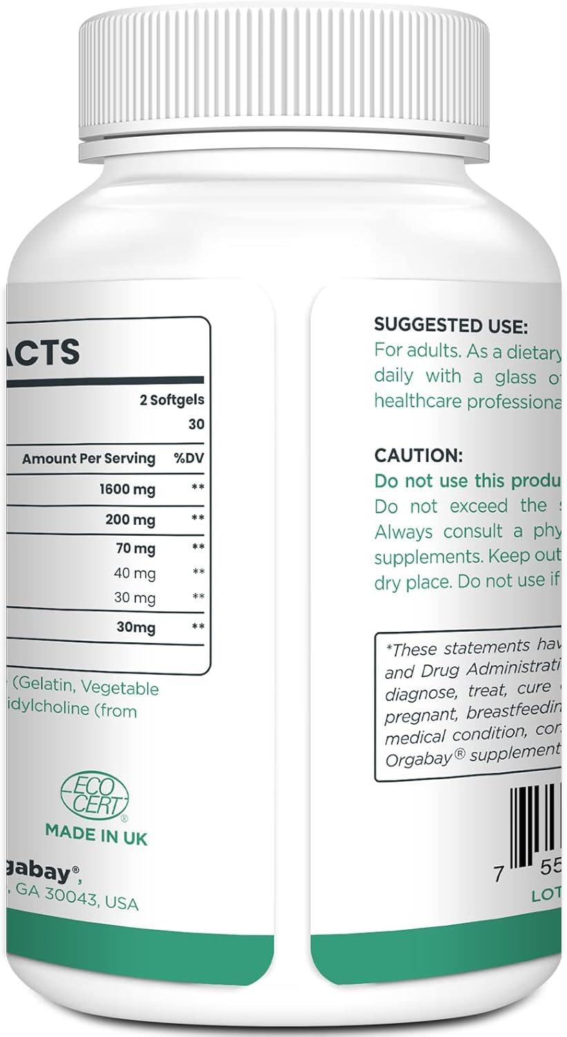 High Absorption Liposomal Quercetin Complex with Bromelain, Zinc, Vitamin C, and Turmeric - 1600mg, 120 Softgels