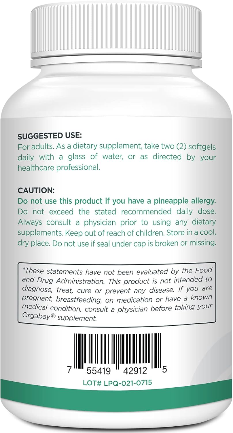 High Absorption Liposomal Quercetin Complex with Bromelain, Zinc, Vitamin C, and Turmeric - 1600mg, 120 Softgels