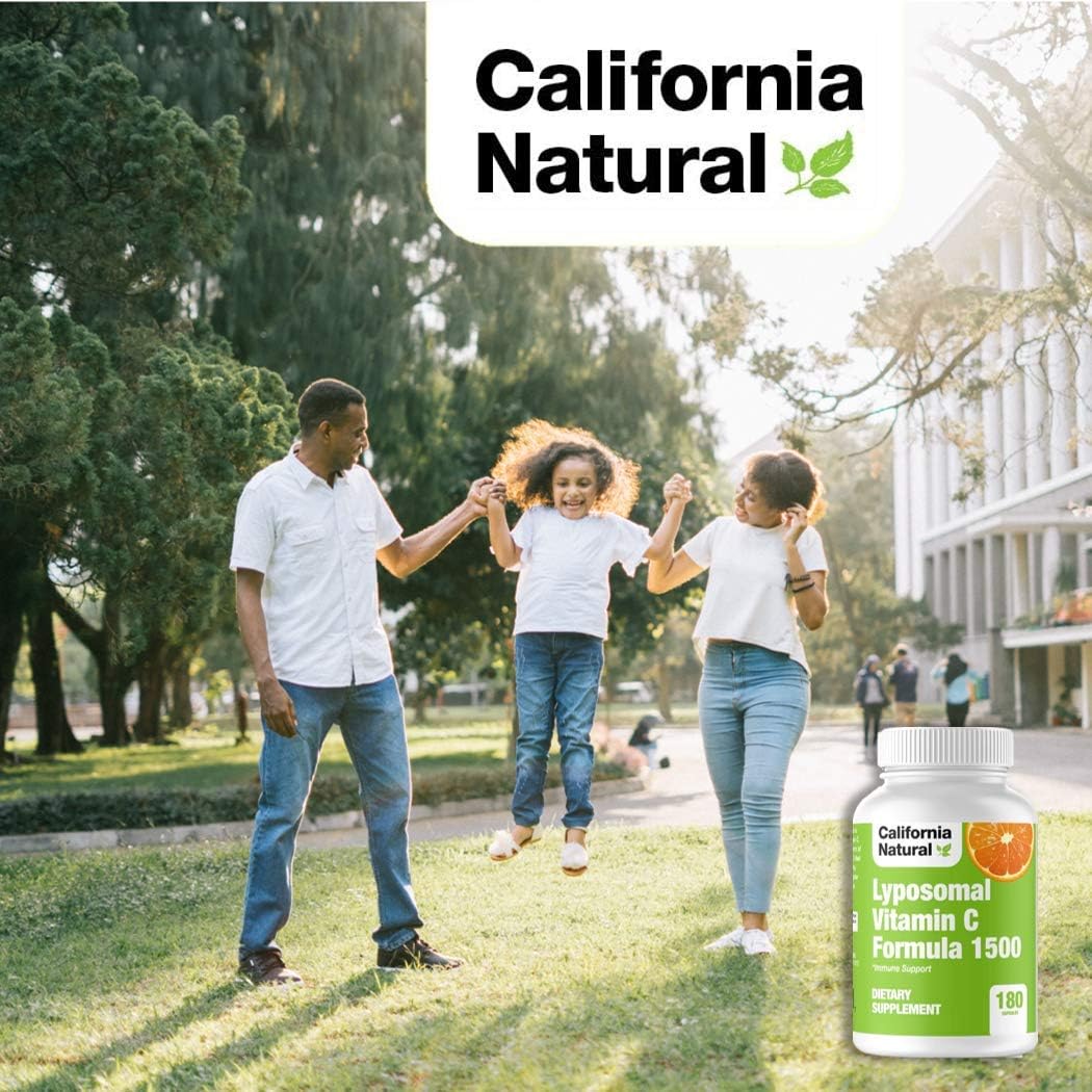 High Absorption Liposomal Vitamin C Complex - 1500mg, 180 Capsules - Immune Support, Antioxidant & Collagen Booster