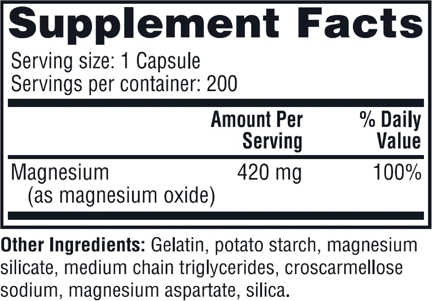 High Absorption Magnesium Capsules for Leg Cramps Relief - Stress Relief Supplement, 420mg, 200ct (2 Pack) by Twinlab