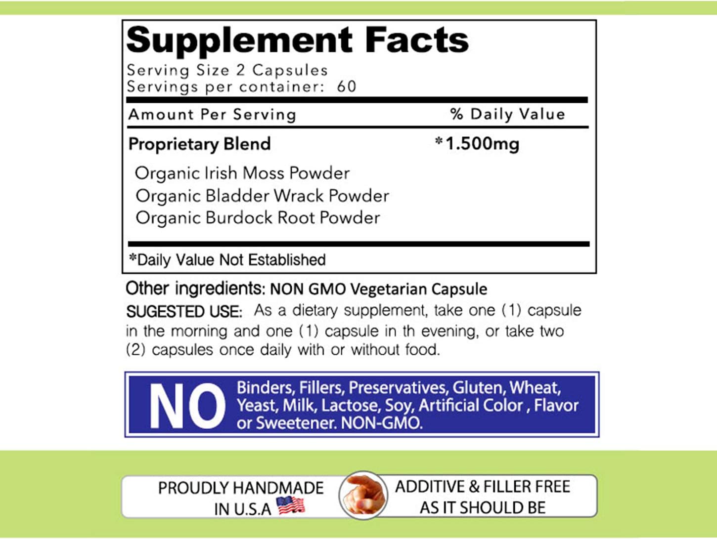 High Absorption Magnesium Complex Supplement (500mg / 90 Capsules) - Blend of Aspartate, Oxide, Glycinate, Gluconate & Citrate - Non GMO Formula for Daily Use