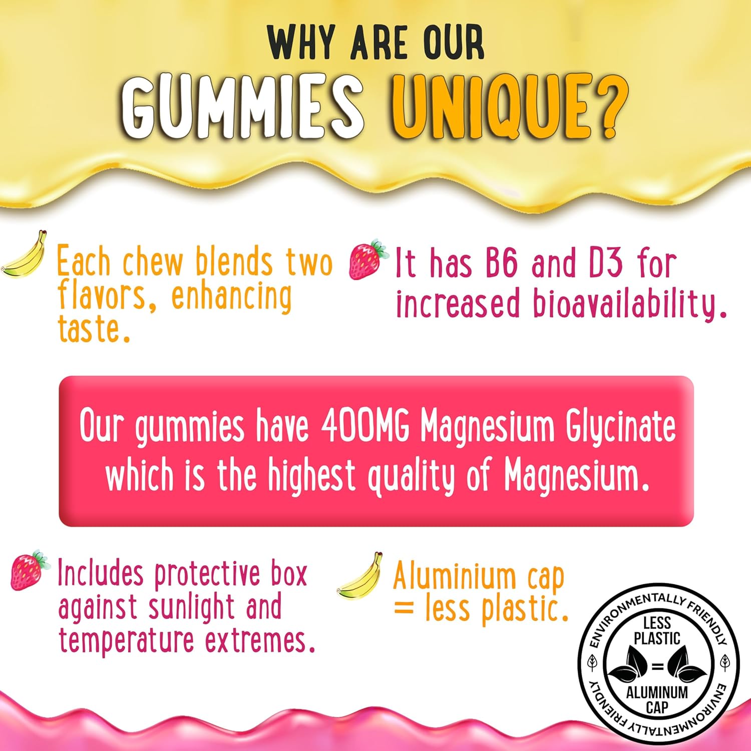 High Absorption Magnesium Glycinate Gummies 400MG for Sleep, Calm, & Muscle Relaxation - Kids, Teens, Adults - B6 & D3 - Gelatin Free - 120 Count