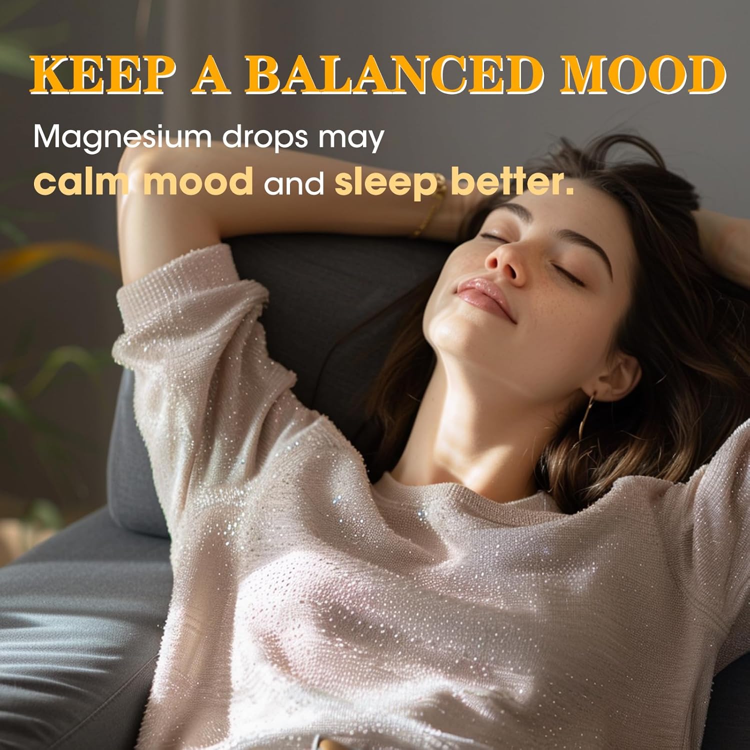 High Absorption Magnesium Glycinate Liquid Drops with Citrate, Taurate, L-Theanine, Vitamin D3 & B6 for Sleep and Calm - Pineapple Flavor - 2 Fl Oz