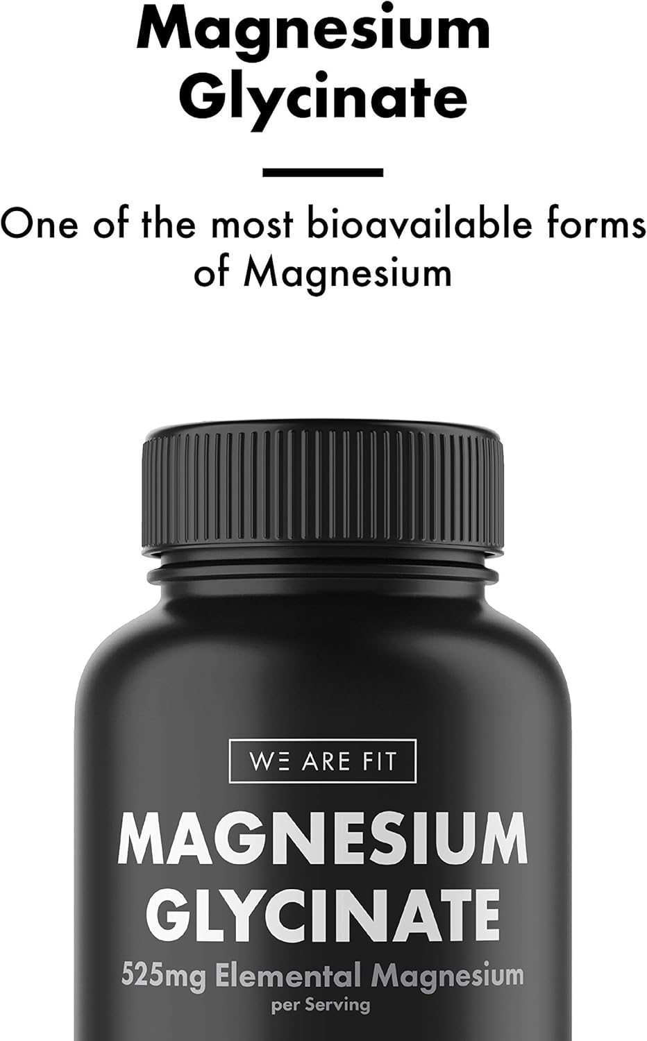 High Absorption Magnesium Glycinate Supplement 525mg - Vegan & Non-GMO - 120 Capsules - Supports Magnesium Levels