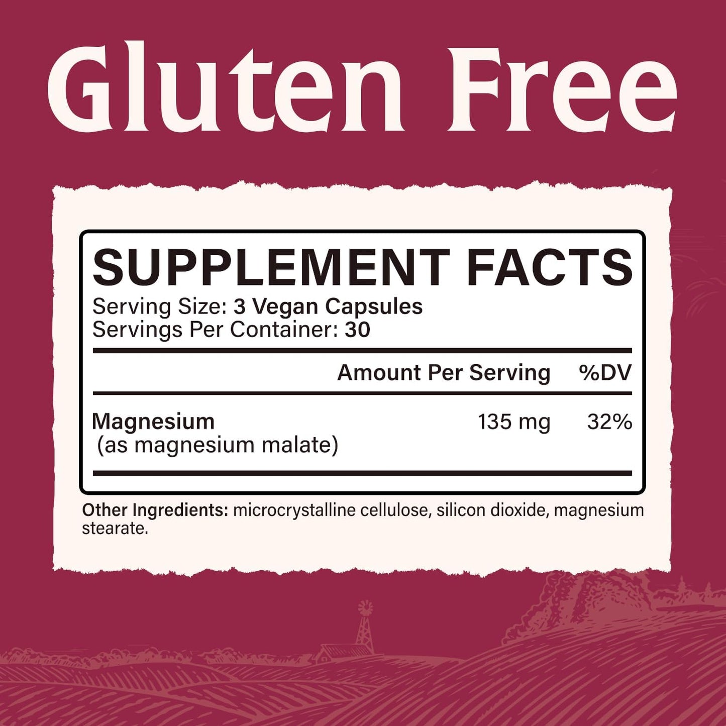 High Absorption Magnesium Malate Capsules for Energy & Muscle Recovery - 90 Vegan Capsules, Chelated Mineral Supplement for Men, Women, & Kids