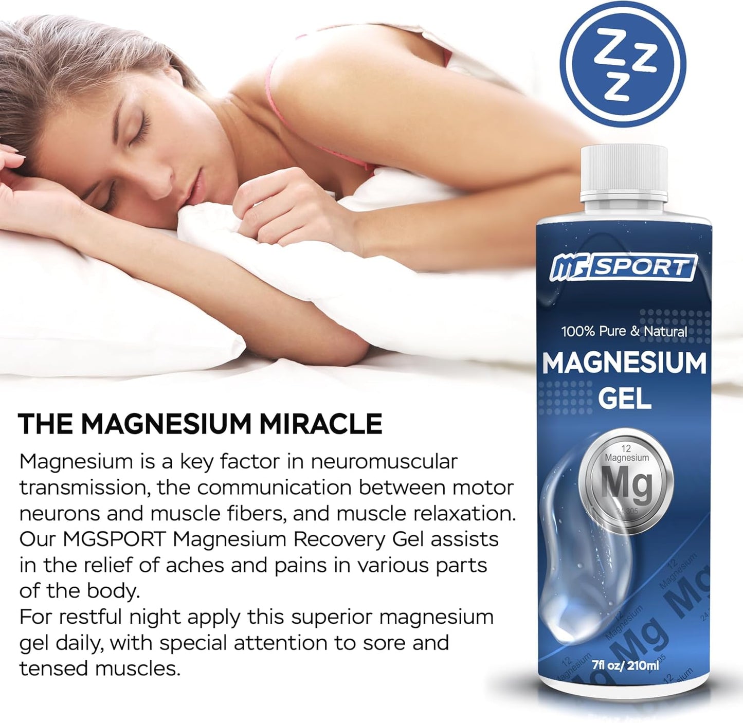 High Absorption Magnesium Supplement and Gel Combo Pack for Leg Cramps and Sore Muscles - 100 Count