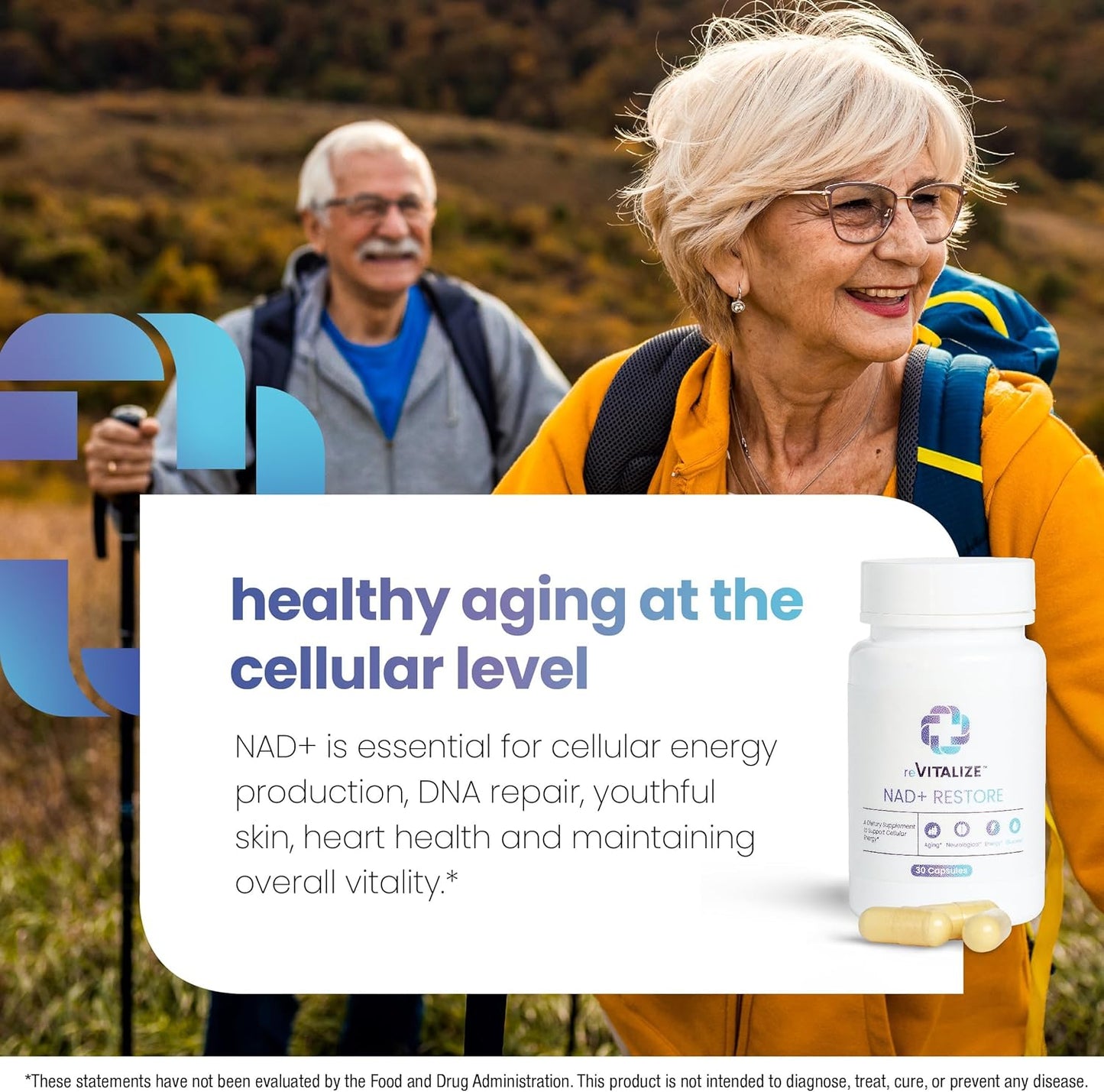 High Absorption NAD+ Supplement for Anti-Aging - 30 Servings with 750mg Nicotinamide Riboside | Supports Cell Regeneration, DNA, and Energy Production - Aging Defense Boost