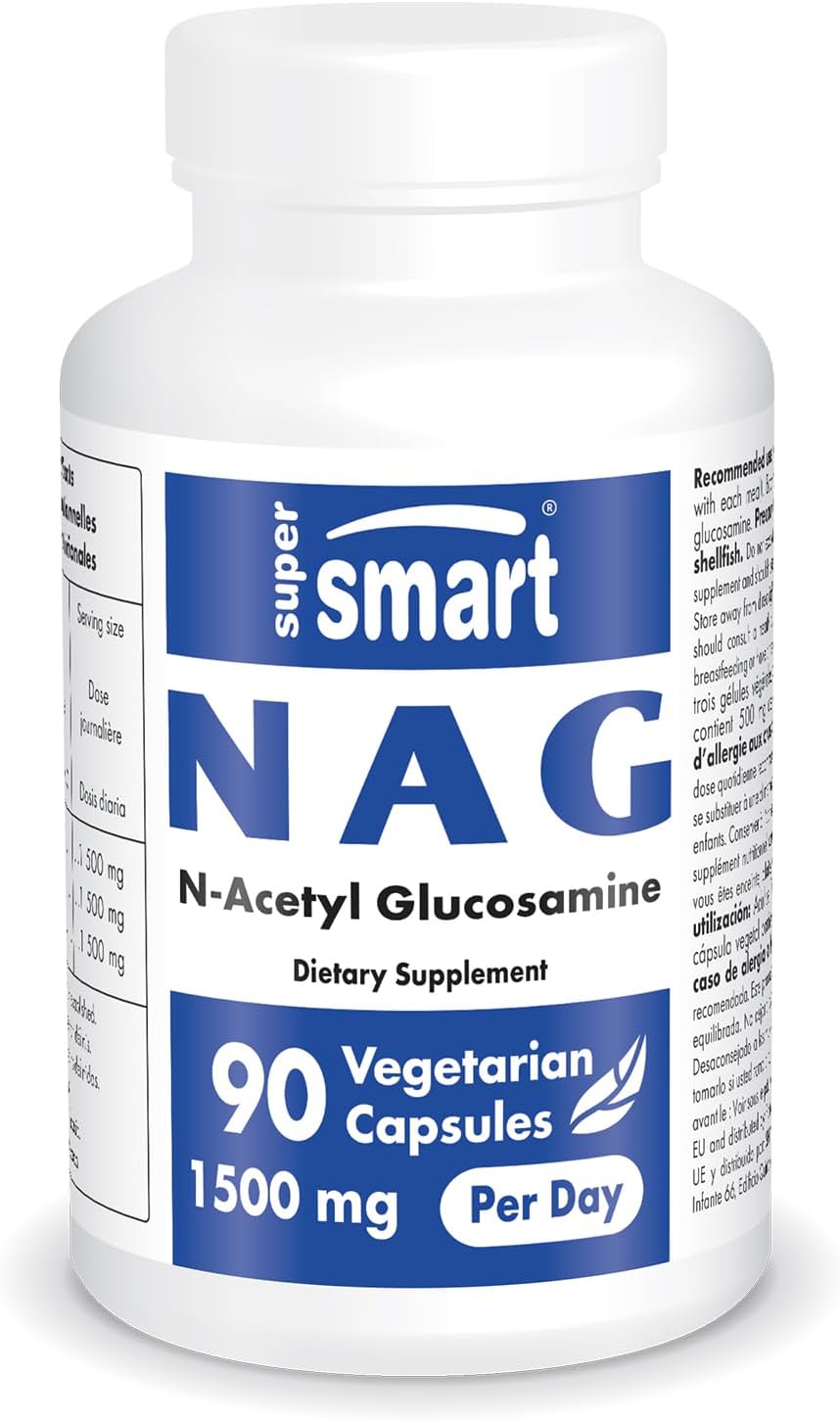 High Absorption NAG Supplement 1500mg Daily | N-Acetyl Glucosamine Sulfate | Non-GMO, Gluten Free - 90 Veg Caps
