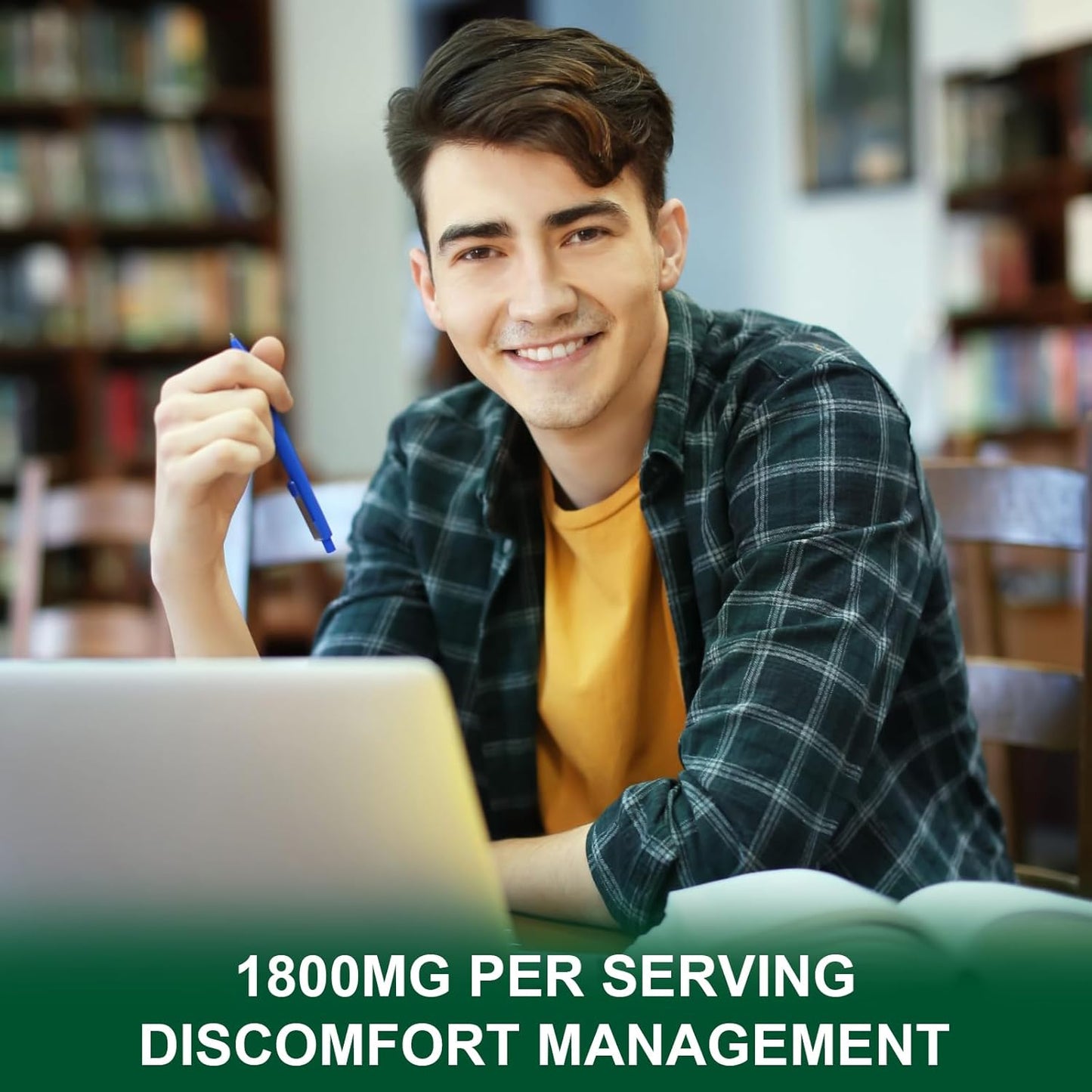 High Absorption NICMIN 1600MG Palmitoylethanolamide Supplement with Luteolin & Quercetin - 180 Capsules