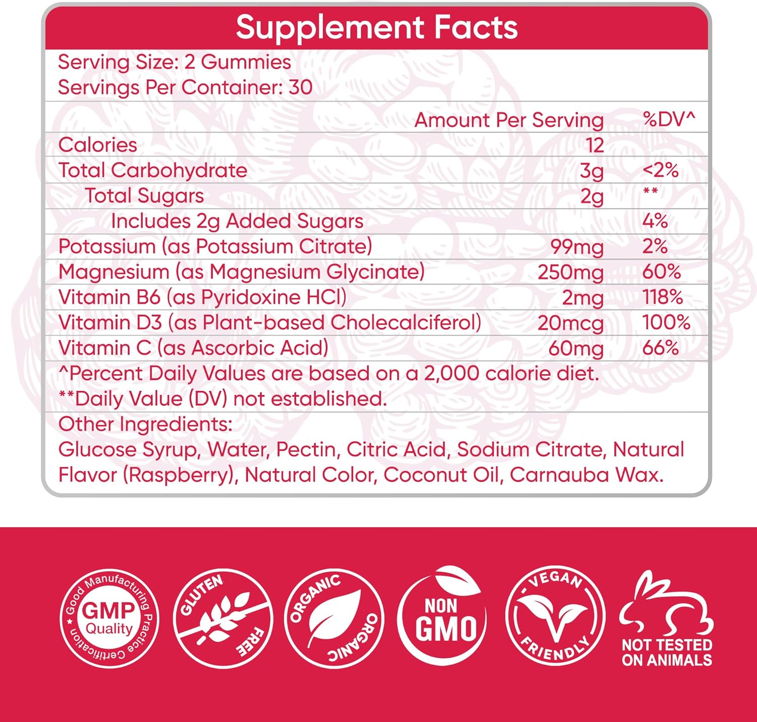 High Absorption Potassium Magnesium Gummies with Vitamin D3 B6 C - 99mg Potassium, 250mg Magnesium Glycinate - Chewable Supplements for Adults & Kids