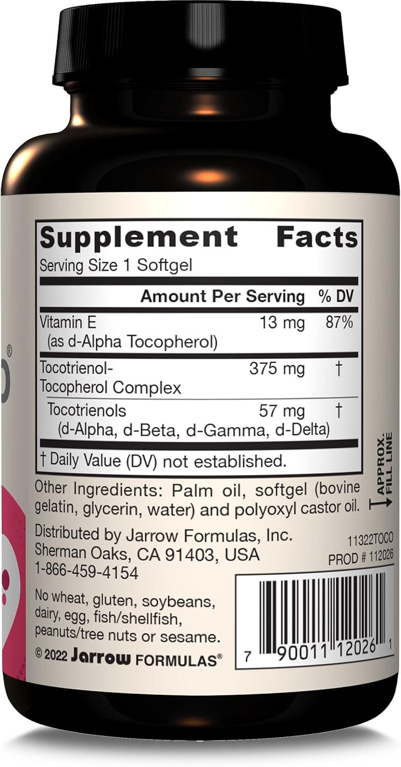 High Absorption Tocotrienol-Tocopherol Complex for Cardiovascular Health & Brain Function, 60 Softgels