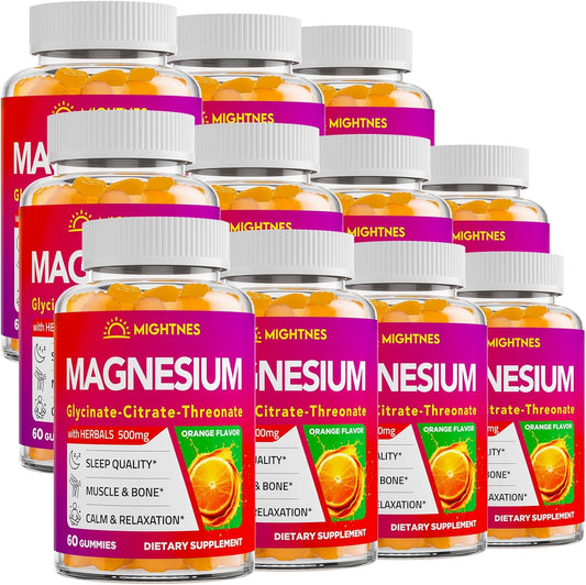 High Absorption Triple Magnesium Complex Gummies with Ashwagandha for Adults - 1500mg - 660 Gummies