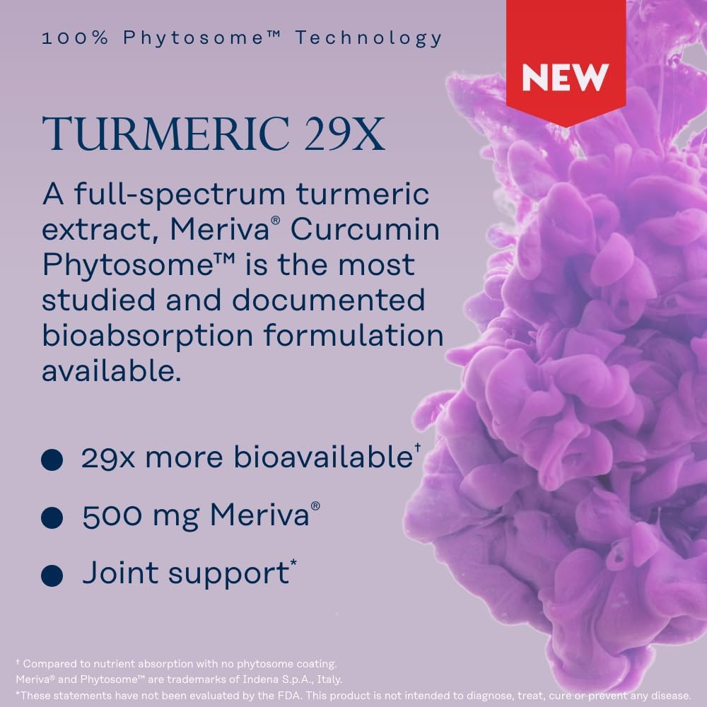 High Absorption Turmeric Phytosome 500 mg Capsules for Joint Support - Vegan & Soy-Free - 30 Servings - 60-Day Guarantee