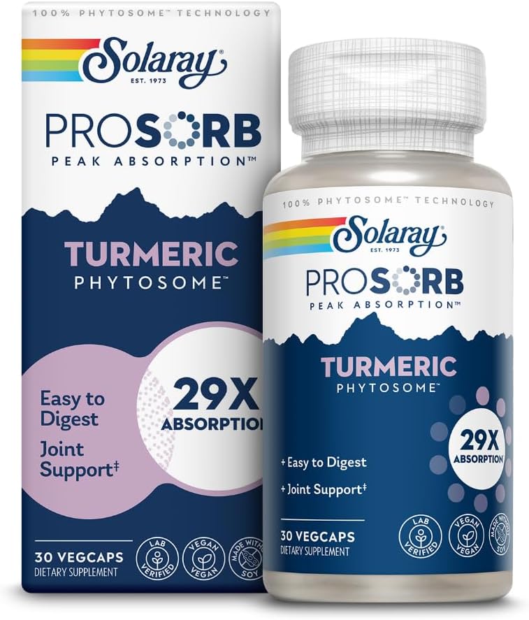 High Absorption Turmeric Phytosome 500 mg Capsules for Joint Support - Vegan & Soy-Free - 30 Servings - 60-Day Guarantee