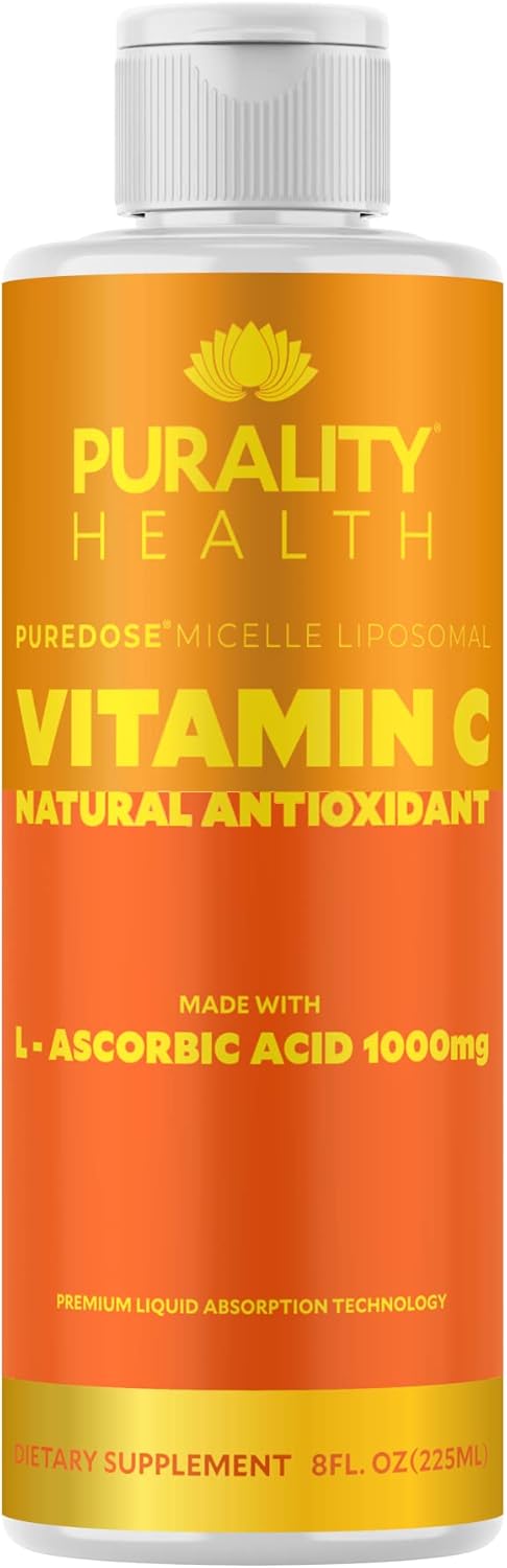 High Absorption Vitamin C Liquid Supplement - 1000mg per Serving - Non-GMO, Gluten Free, Vegan - 15 Day Supply