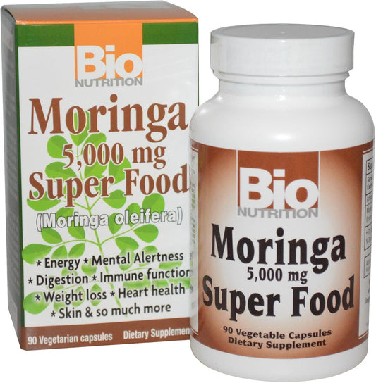 High Antioxidant Moringa Oleifera Supplement 5000mg - 90 Veg Capsules - Rich in Nutrients - With Quercetin - Supports Digestive Health - Immune System Boost