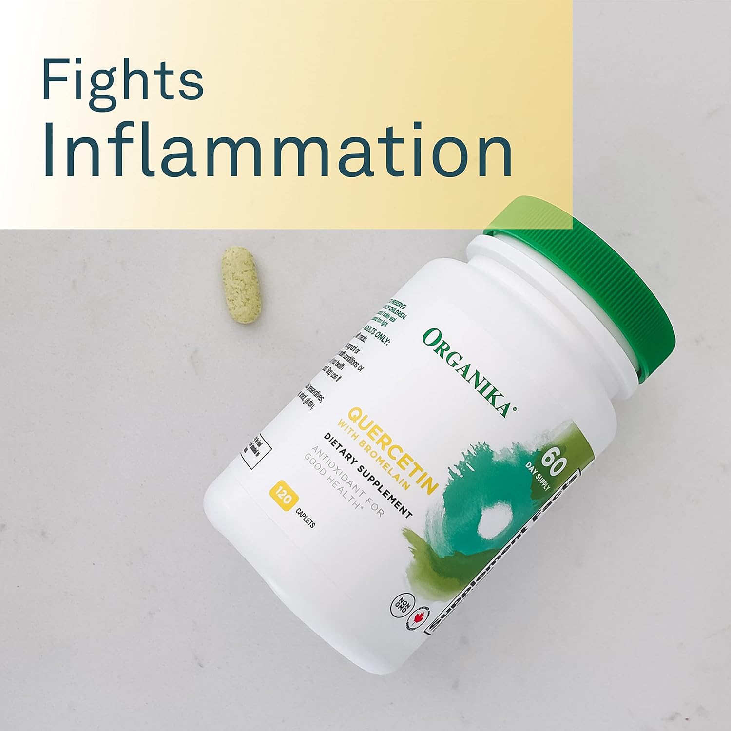 High Bioavailability Quercetin with Bromelain Tablets for Immune Support & Allergy Relief - 120 Count