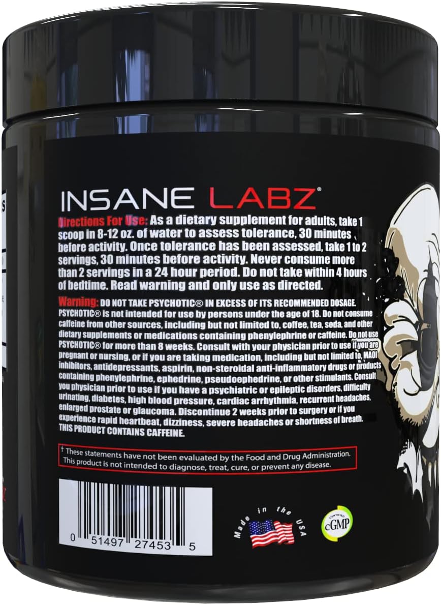 High Energy Mid-Stimulant Pre Workout Powder with Creatine Beta Alanine Taurine - 35 Servings Blue Raspberry Flavor