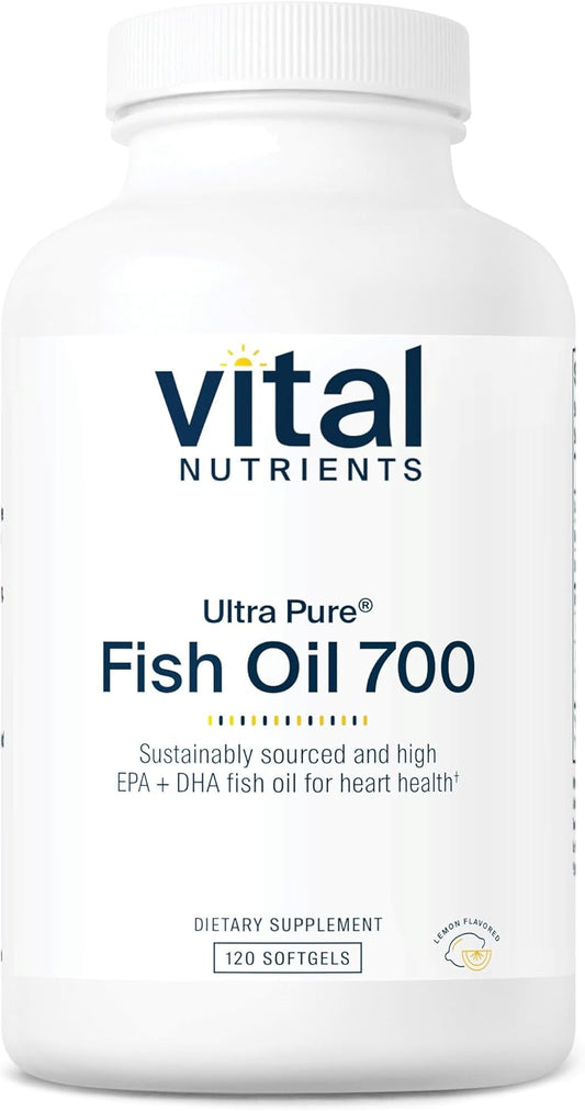 High EPA & DHA Omega-3 Fish Oil Softgels for Heart, Brain, and Joint Health - Lemon Flavor - 120 Count - Gluten, Dairy, and Soy Free