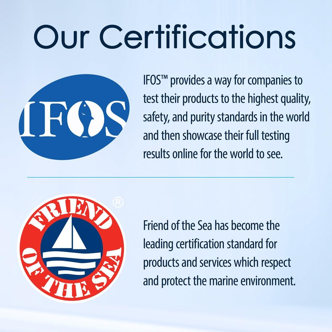 High EPA Omega-3 Liquid Supplement with DHA and Vitamin D - Wild Caught Fish Oil - 4382mg Omega-3 - Burpless Formula - 7.60 Fl Oz