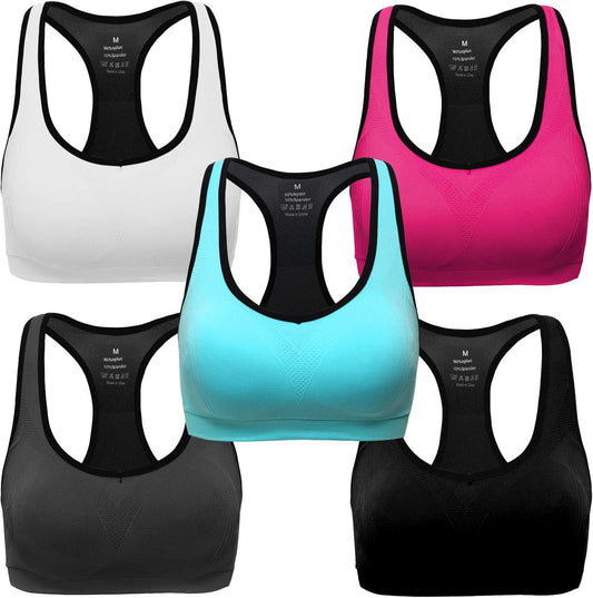 High Impact Racerback Sports Bra for Women - Gym Workout Activewear by MIRITY