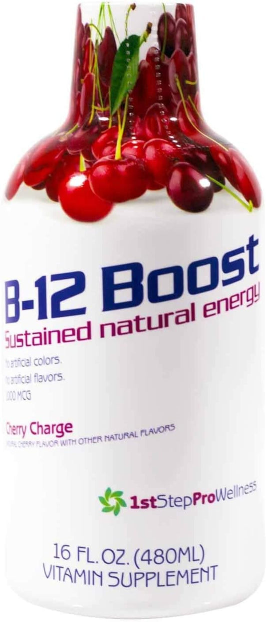 High Performance Fitness INC. Liquid B-12 Cherry Charge - 16 oz for Energy Boost