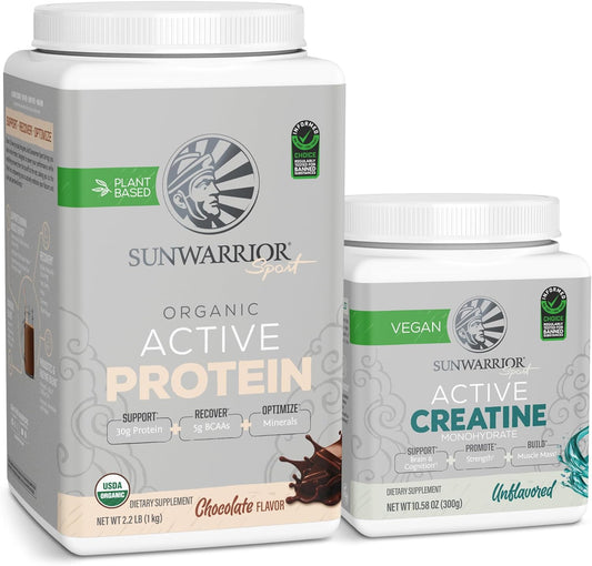High Performance Vegan Protein Powder with Sugar-Free Active Creatine Monohydrate