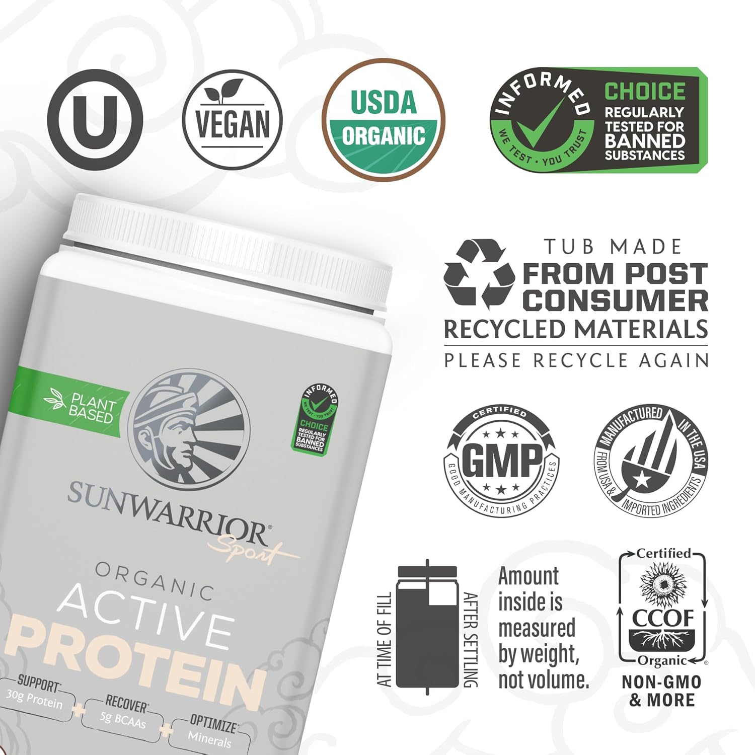High Performance Vegan Protein Powder with Sugar-Free Active Creatine Monohydrate