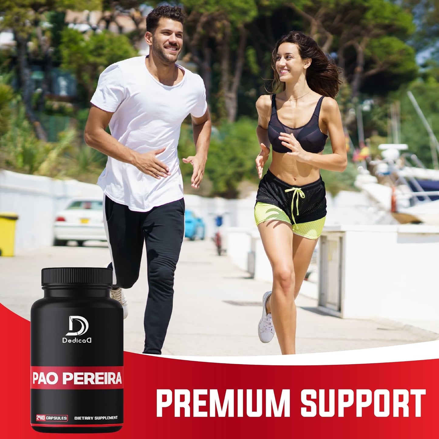 High Potency 1000mg Pao Pereira Bark Extract Capsules - 240 Count Supply for Immune Health & Wellness