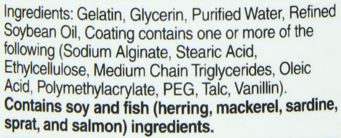 High Potency 21st Century Fish Oil 1000mg Softgels, 180 Enteric Coated Capsules - Omega-3 Supplement