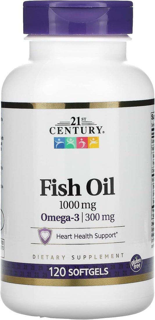 High-Potency 21st Century Fish Oil Softgels - 1,000 mg, 120 Count