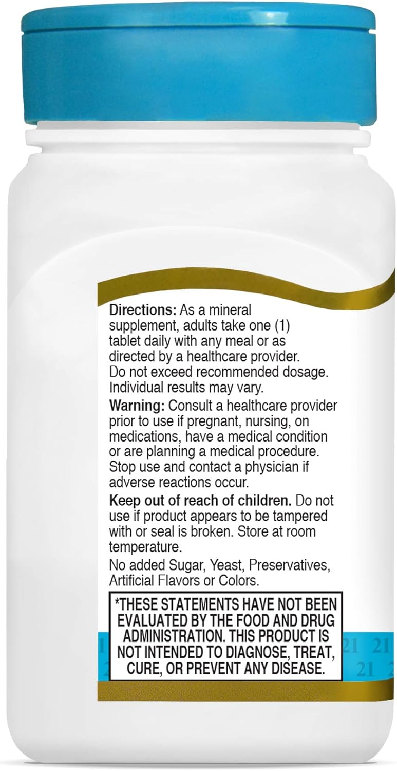 High-Potency 21st Century Potassium Tablets - 110 Count, 595 mg