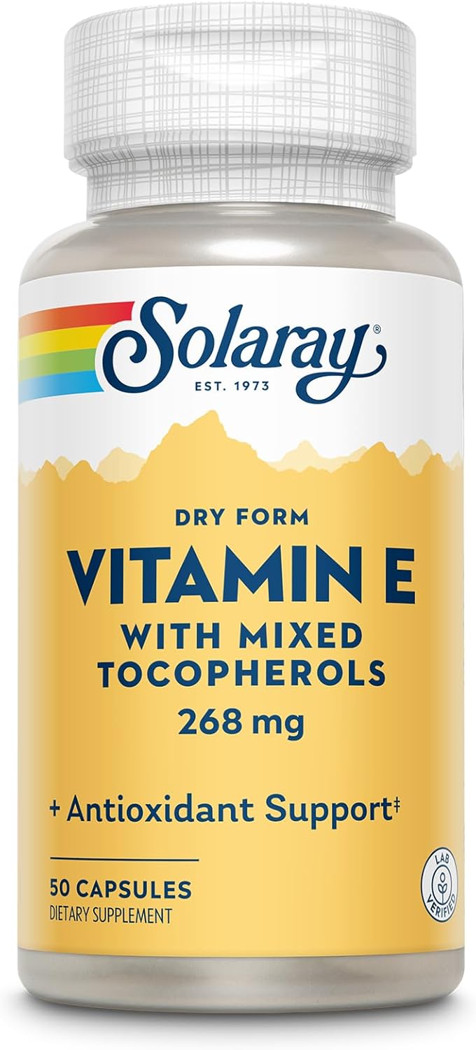 High Potency 400 IU Vitamin E Supplement with Mixed Tocopherols - Antioxidant for PMS & Menopause - 60-Day Guarantee - Lab Verified - 50 Servings