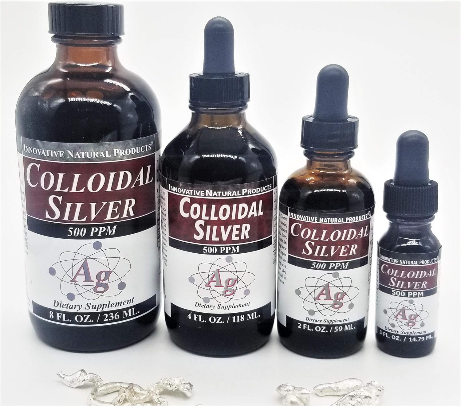 High Potency 500 ppm Colloidal Silver in 8 Ounces - Innovative Natural Products