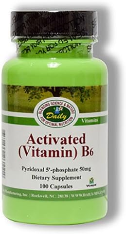 High-Potency Activated Vitamin B6 Supplement - 100 Vegetarian Capsules for Daily Manufacturing