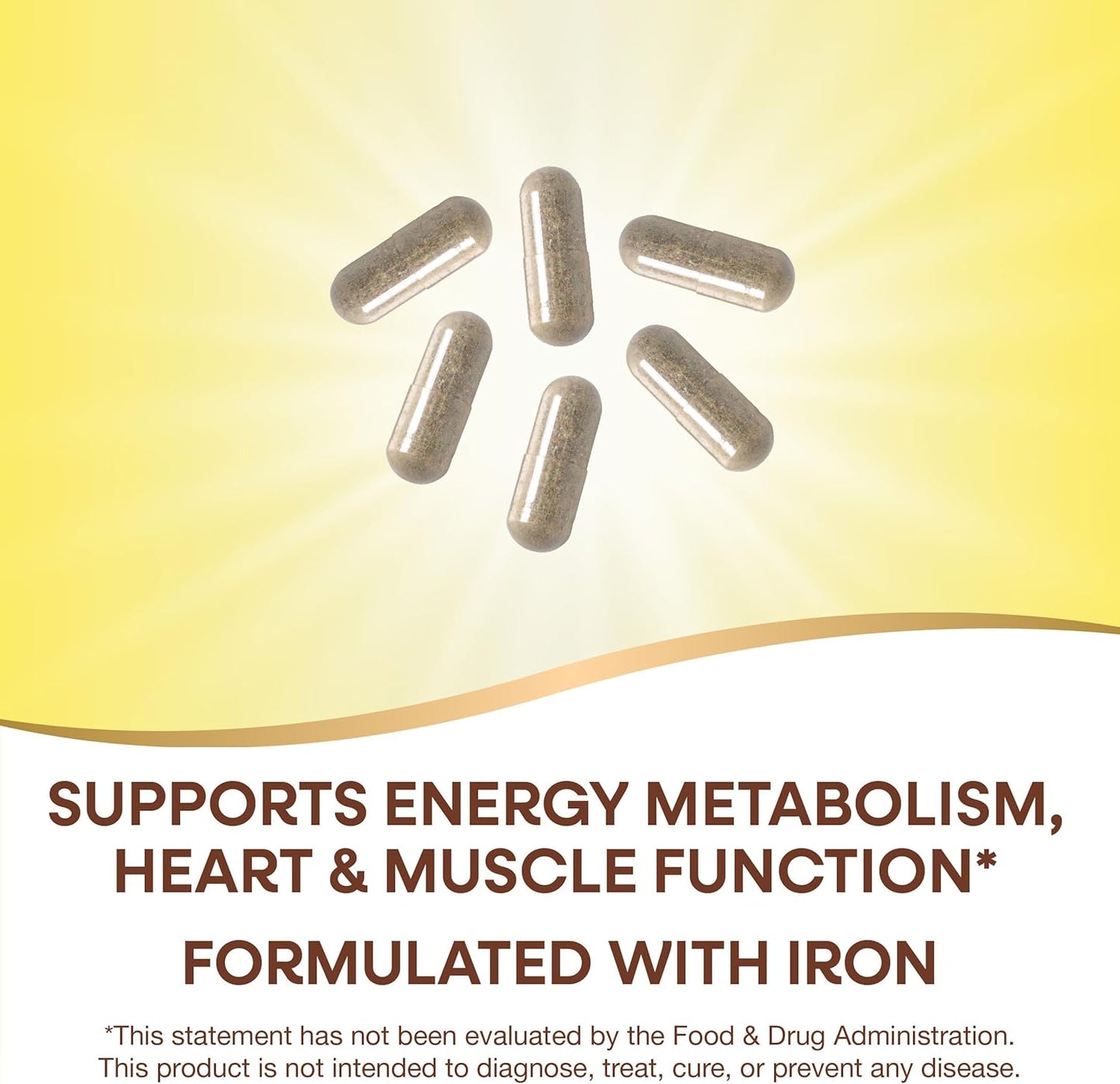 High-Potency Adult Multivitamin with Iron & B-Vitamins for Energy, 90 Capsules