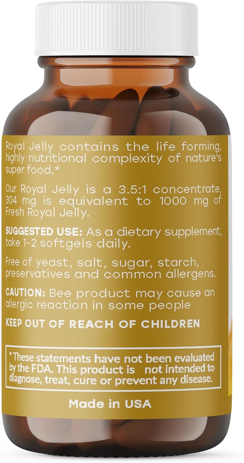 High-Potency Apihaus Royal Jelly Softgels - 1000mg - 60 Count