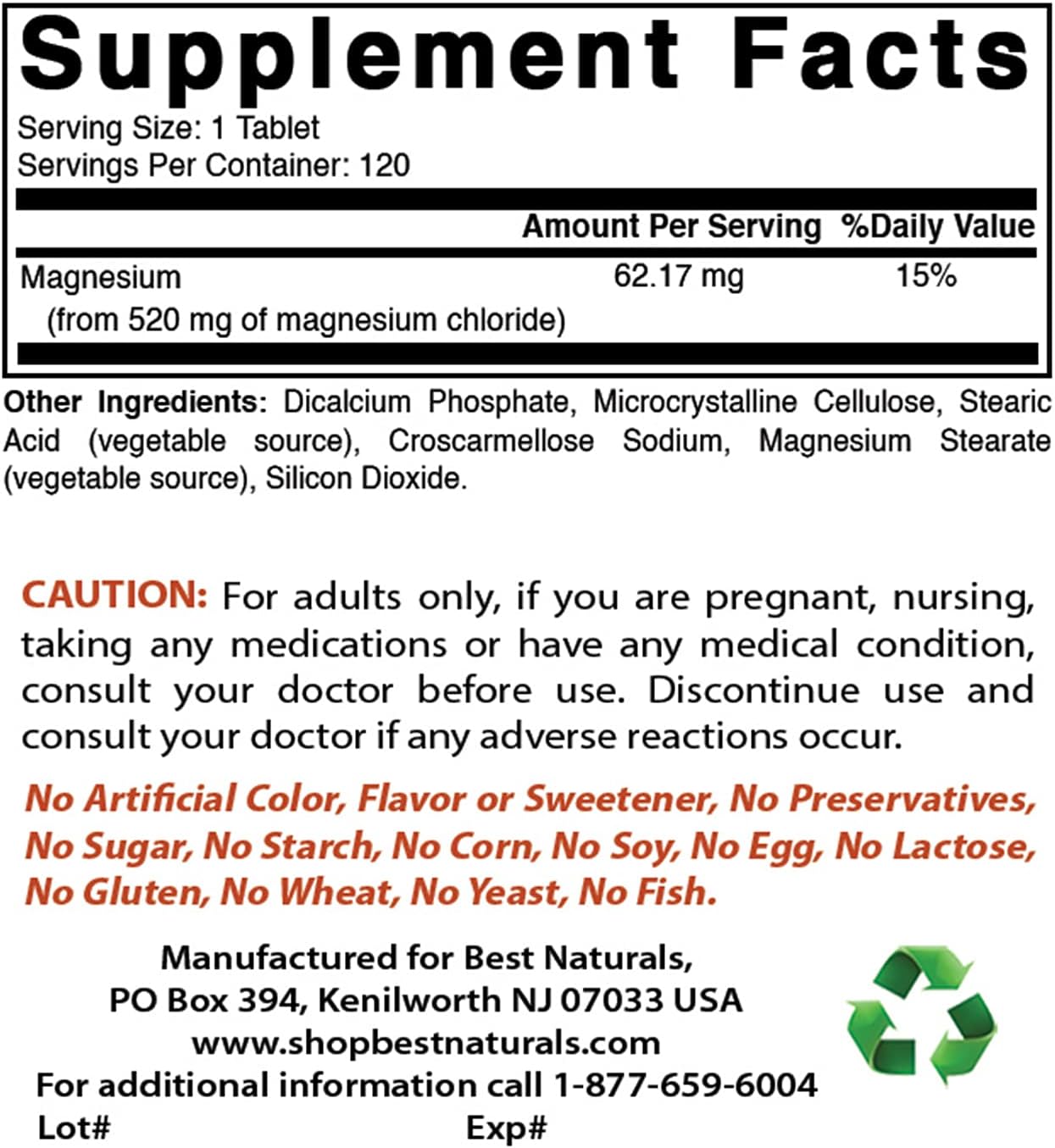 High Potency Artichoke Extract with Magnesium Chloride Supplement - 10000 mg Artichoke & 520 mg Magnesium for Digestive Support