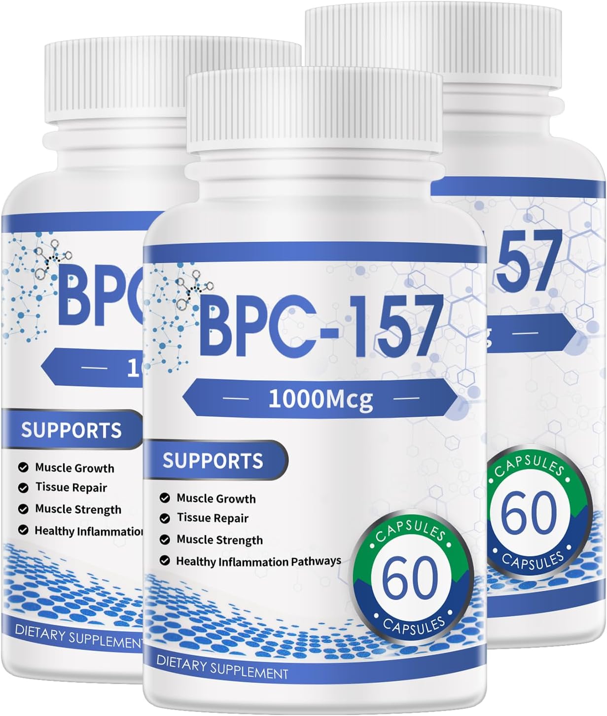 High-Potency B Vitamin Supplement, 180 Capsules, 1000 mcg, Pack of 3