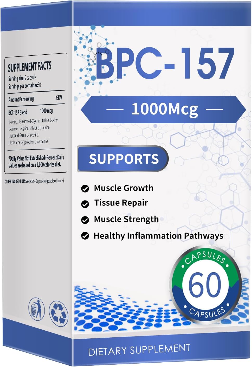 High-Potency B Vitamin Supplement, 180 Capsules, 1000 mcg, Pack of 3