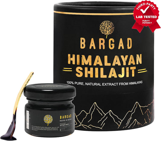 High Potency Bargad Pure Himalayan Shilajit Resin for Men & Women | Lab Tested Gold Grade 100% Pure Shilajit with Fulvic Acid & 85+ Trace Minerals | Energy Boost & Immune Support | 30 Gm