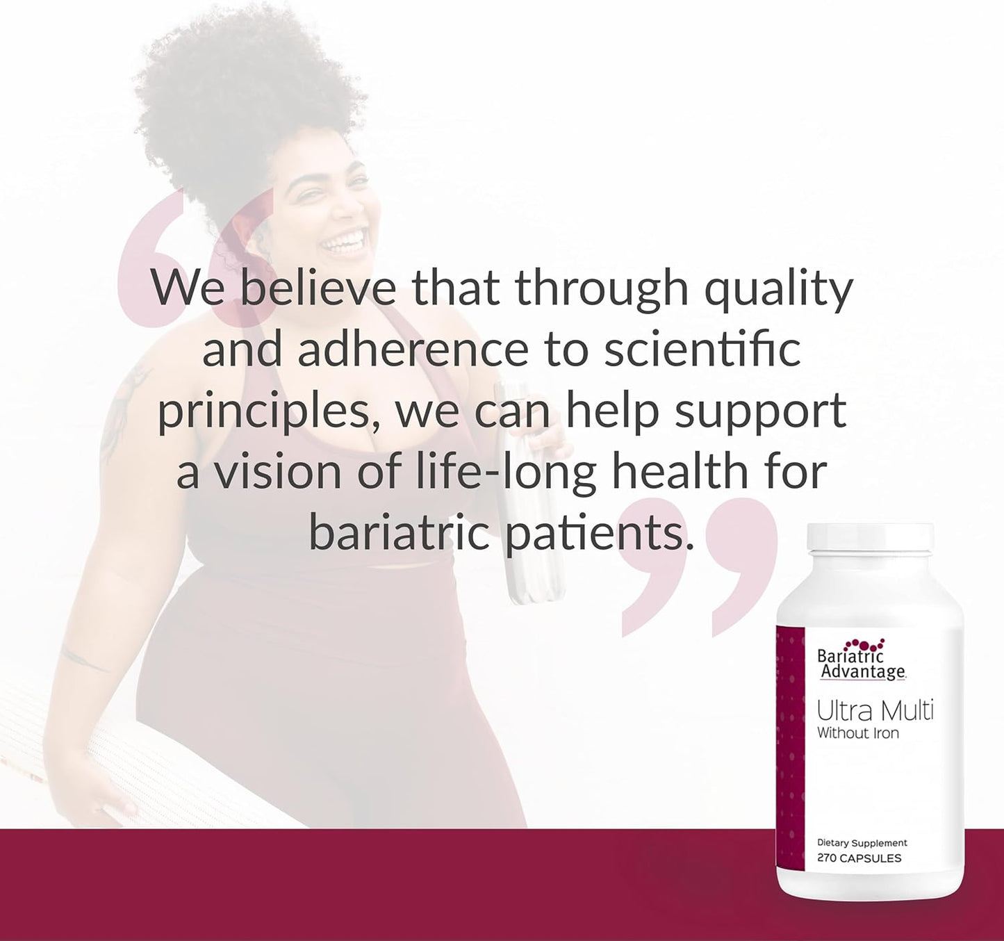 High Potency Bariatric Advantage Ultra Multi Multivitamin Capsules Without Iron - Specifically Designed for Bariatric Surgery Patients - Includes Calcium, Vitamin C, and More - 270 Capsules