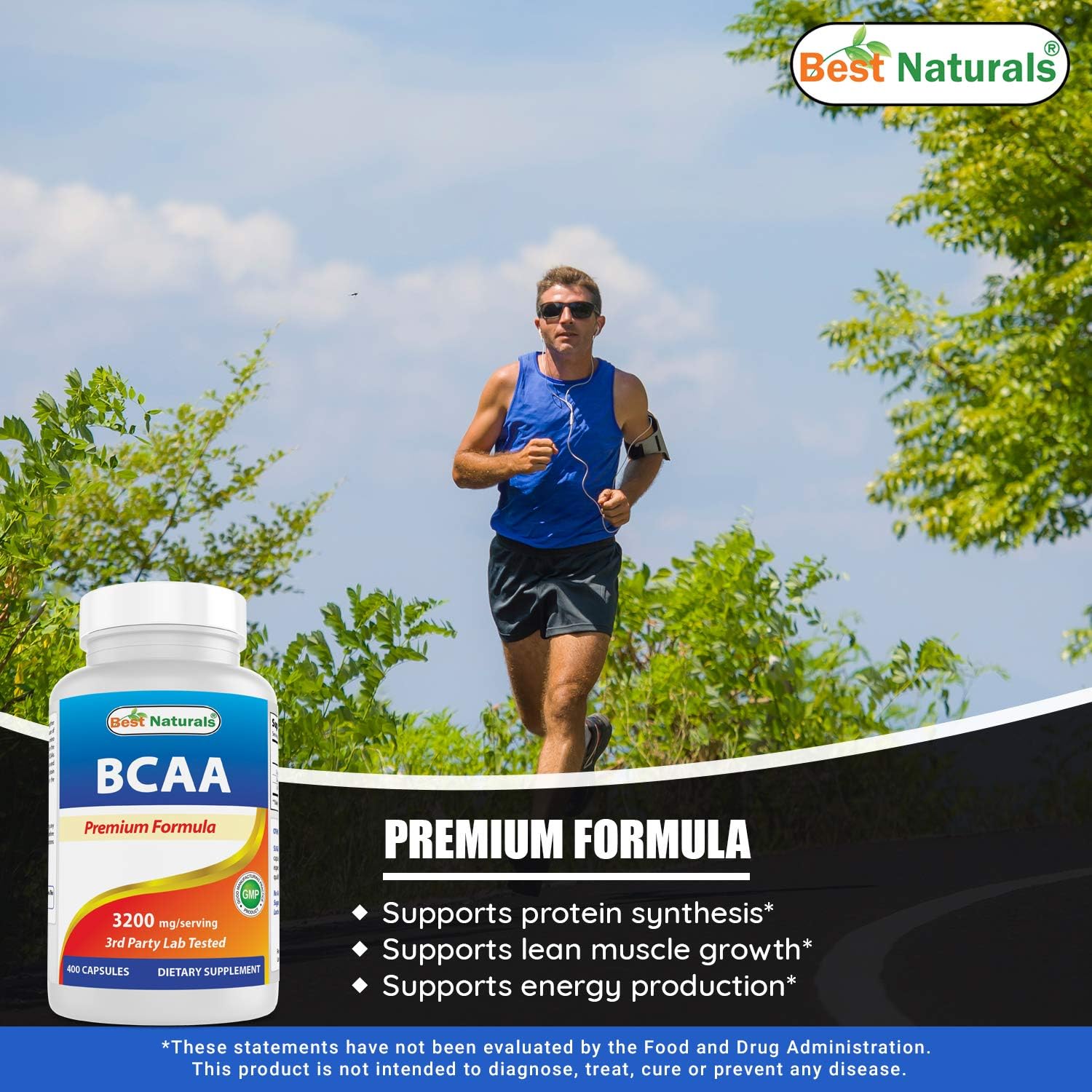 High Potency BCAA Supplement with Zinc Citrate for Muscle Recovery and Immune Support
