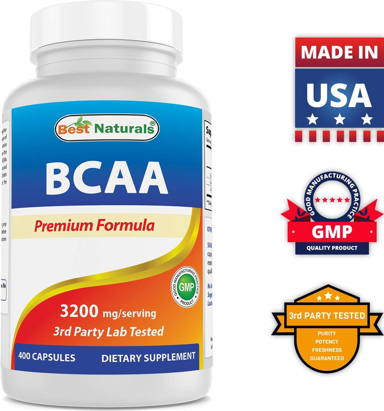High Potency BCAA Supplement with Zinc Citrate for Muscle Recovery and Immune Support