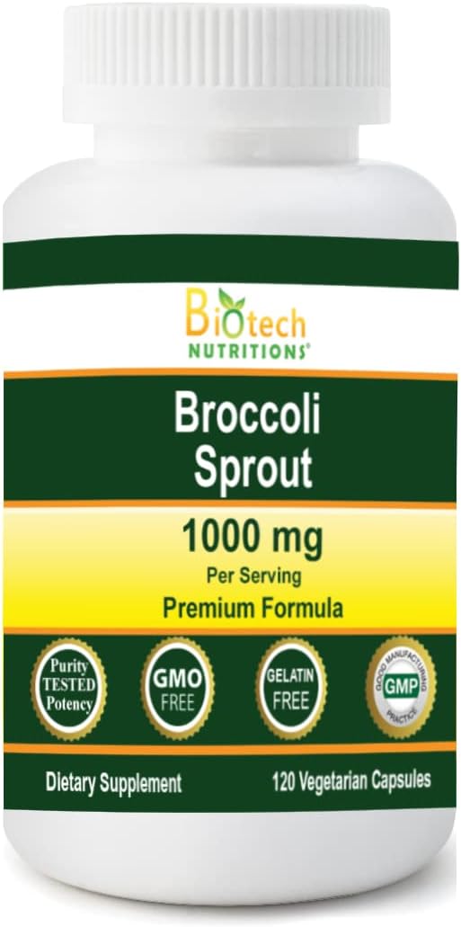 High Potency Biotech Nutritions Broccoli Sprout Extract Capsules - 1000 mg, 120 Servings