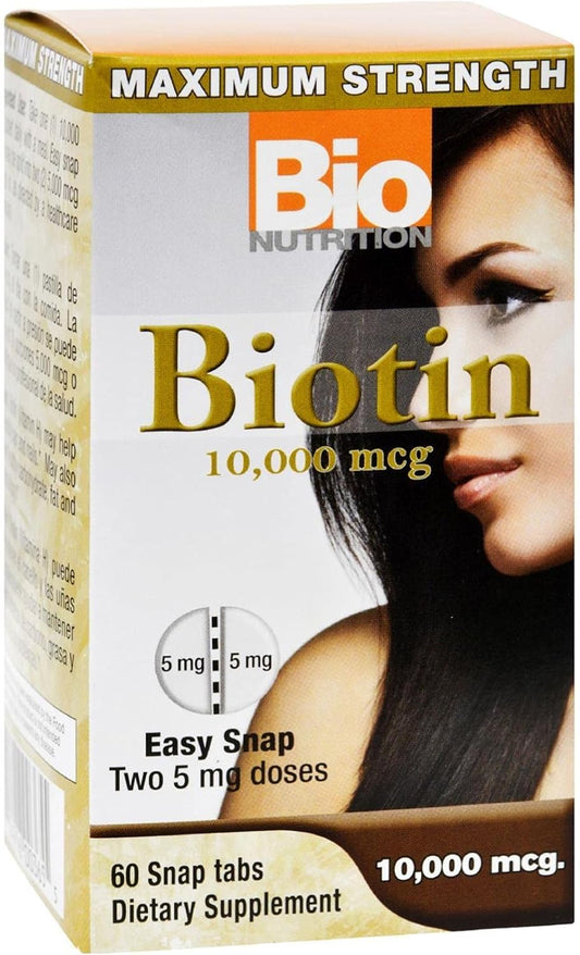 High Potency Biotin Supplement 10000mcg for Hair, Skin, and Nails